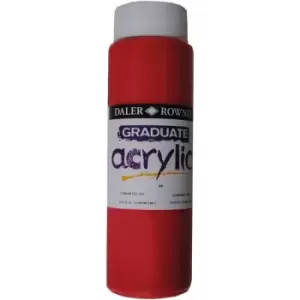 Image of Daler Rowney 123500500 Graduate Acrylic Paint 500ml Cadmium Red Hue