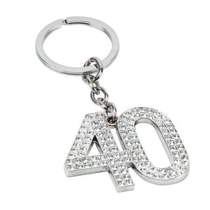 Image of Birthdays by Juliana '40' Crystal Keyring