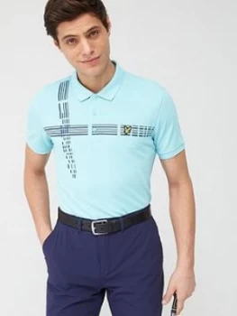 Image of Lyle & Scott Golf Counter Stripe Polo Shirt - Marine