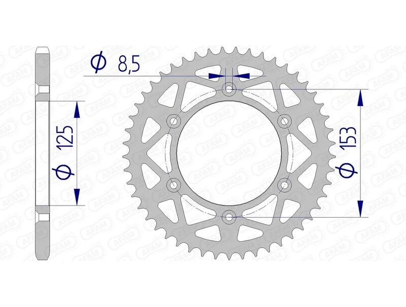 Image of AFAM Aluminium Ultra-Light Rear Sprocket 11212 - 520