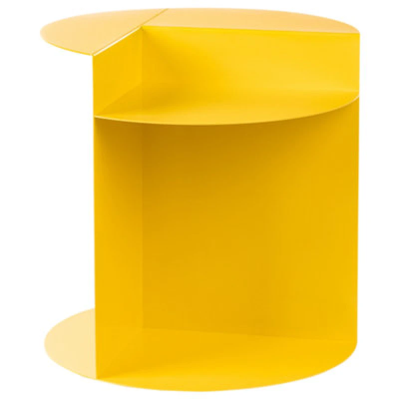 Image of Beliani Side Table Taggart Metal Yellow