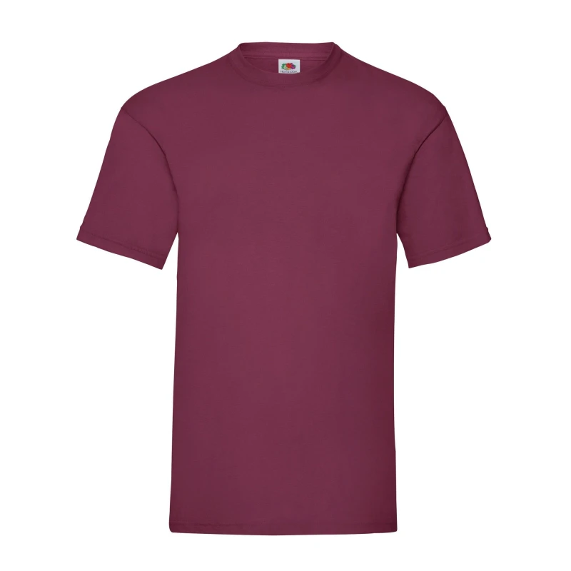 Image of Fruit Of The Loom Fruit of the Loom Men Valueweight Heather T-Shirt in Burgundy Size: large Burgundy L Male 5063425905386