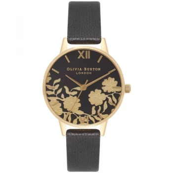 Image of Lace Detail Gold & Black Watch