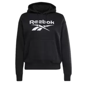 Image of Reebok Identity Logo Fleece Hoodie (Plus Size) Wom - Black