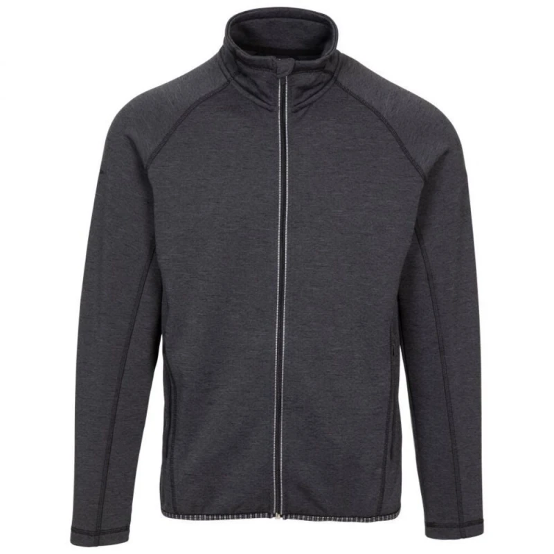 Image of Trespass Trespass Men Tembering Layered Long-Sleeved Active Top in Dark Grey Size: Medium Dark Grey M Male 5059958550629