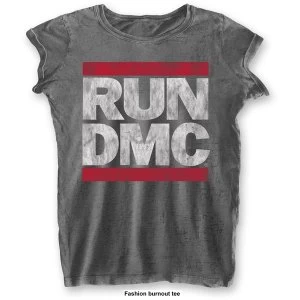 Image of Run DMC - DMC Logo Womens Medium T-Shirt - Grey