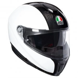 Image of (M) AGV Sports Modular Mono Glossy Carbon / White