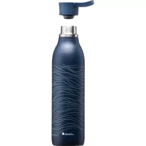 Image of Aladdin Cityloop Thermavac 600ml Stainless Steel Water Bottle - Deep Navy Wave Print