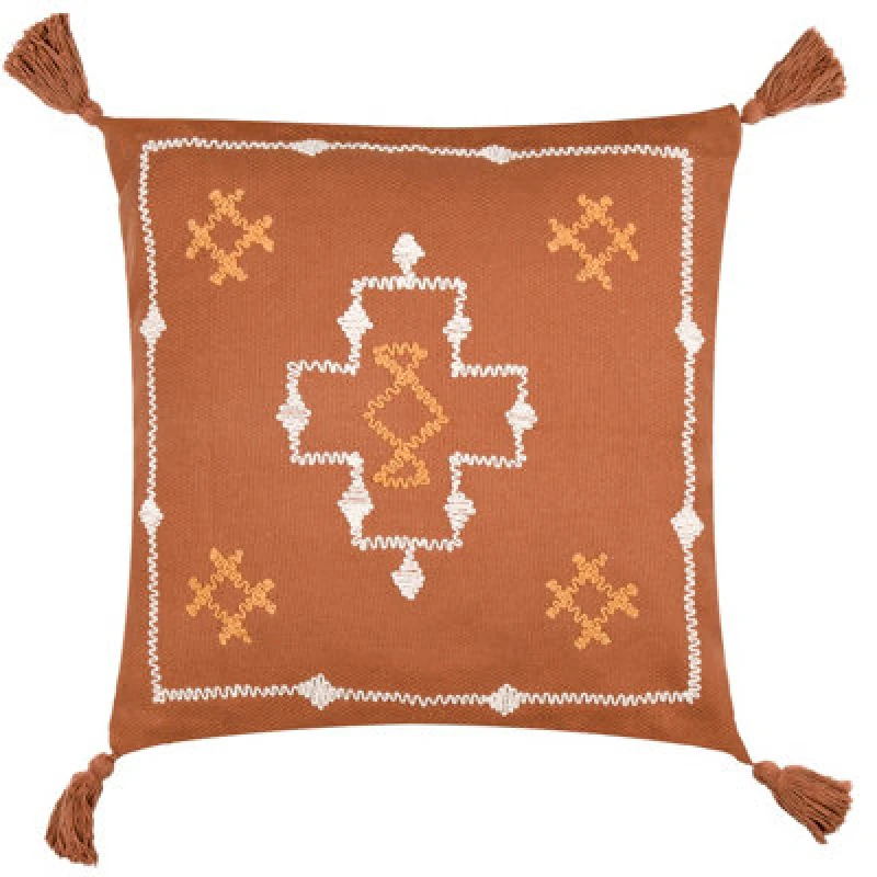 Image of Durdle Embroidered Cushion Ginger, Ginger / 45 x 45cm / Polyester Filled