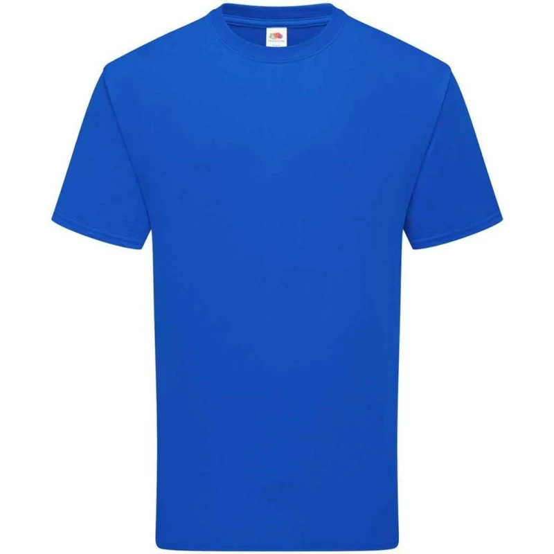 Image of Fruit Of The Loom Fruit of the Loom Men Cotton T-Shirt in Blue Size: Medium Blue M Male 5063703137577