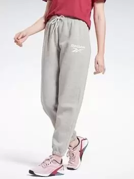 Image of Reebok Identity Logo Fleece Joggers, Black, Size S, Women