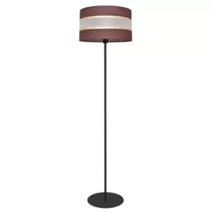 Image of Helen Floor Lamp With Shade Brown, Gold, Black 35cm