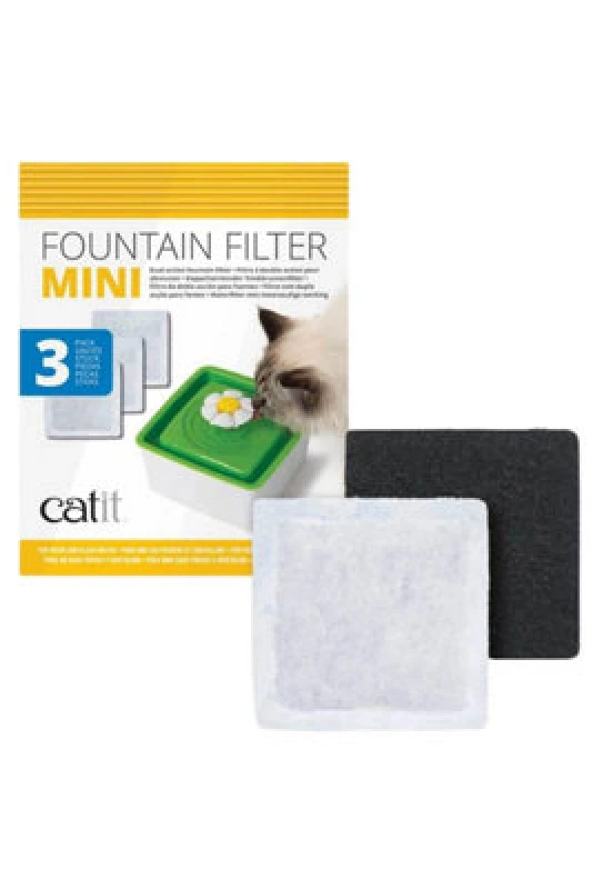 Image of Catit Catit Mini Flower Drinking Fountain Replacement Filter 3pk White unisex