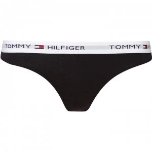 Image of Tommy Bodywear Iconic cotton thong - Black