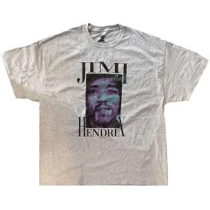 Image of Jimi Hendrix - Authentic Unisex XX-Large T-Shirt - Grey