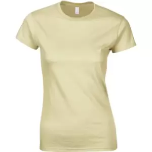 Image of Gildan Ladies Soft Style Short Sleeve T-Shirt (S) (Sand)