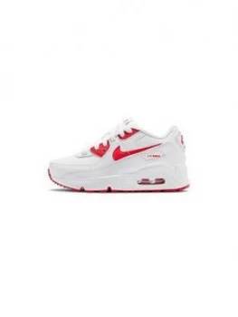 Image of Nike Air Max 90 Childrens Trainer - White