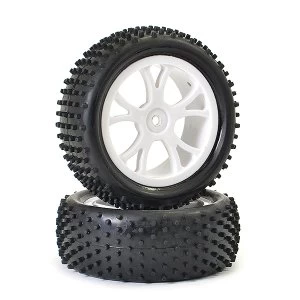 Image of Ftx Vantage Front Buggy Tyre Mounted On Wheels (Pr) - White