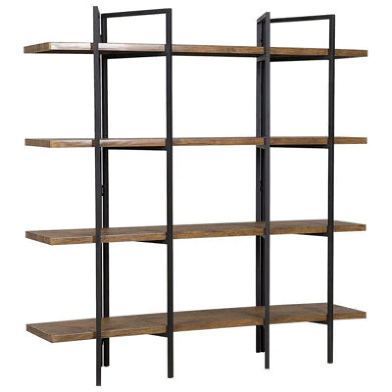 Image of Beliani 4 Tier Shelving Unit Compton 165cm Dark Brown