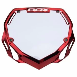 Image of Box Phase 1 Large Chrome Number Plate Red