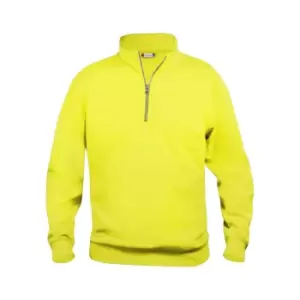 Image of Clique Unisex Adult Basic Half Zip Sweatshirt (L) (Visibility Yellow)