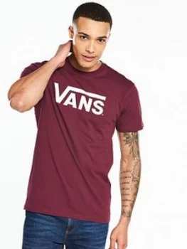 Image of Vans Classic Logo T Shirt BurgundyWhite Size XS Men