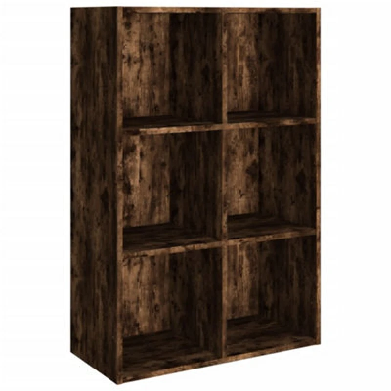 Image of Vidaxl Book Cabinet/Sideboard Smoked Oak 66X30X98cm Engineered Wood, Brown 815294