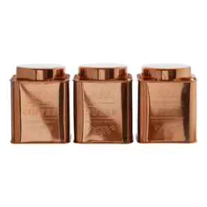 Image of Maison By Premier Copper Finish Storage Canisters - Set of 3