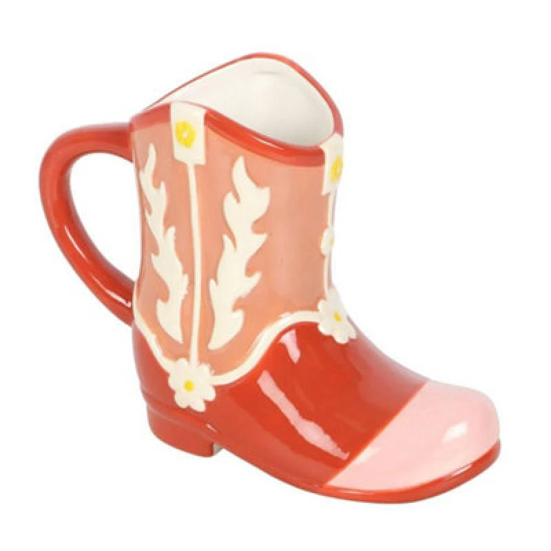 Image of Something Different Something Different Cowboy Boot Mug in Pink Pink One Size Unisex 5063693919313