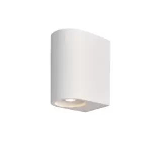 Image of Wall Light White Plaster 2 x 3.4W LED Bulb Included Living Room e10006