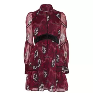 Image of Ted Baker Coriey High Neck Dress - Red