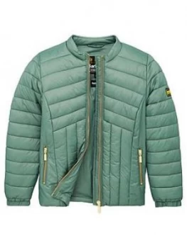 Image of Barbour International Girls Keeper Quilted Jacket - Green