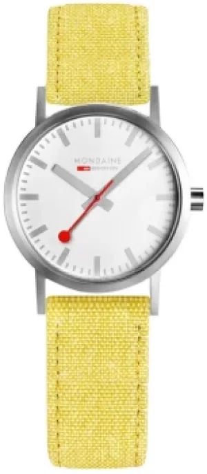 Image of Mondaine Watch Classic 30mm Modern Yellow