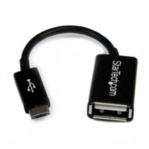 Image of StarTech 5" Micro USB to USB OTG Host Adapter MF