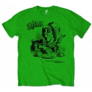 Image of Genisis Mad Hatter Mens Green Tshirt: Medium