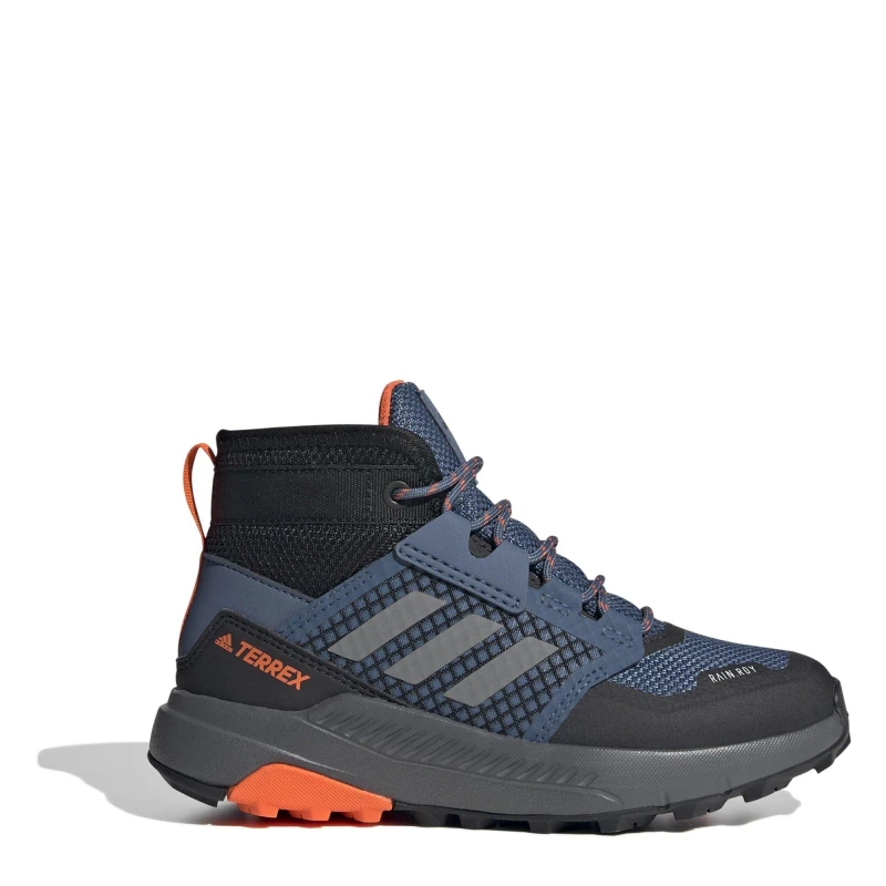 Image of adidas Terrex Trailmaker Mid RAIN.RDY Hiking Shoes - Blue Blue C11