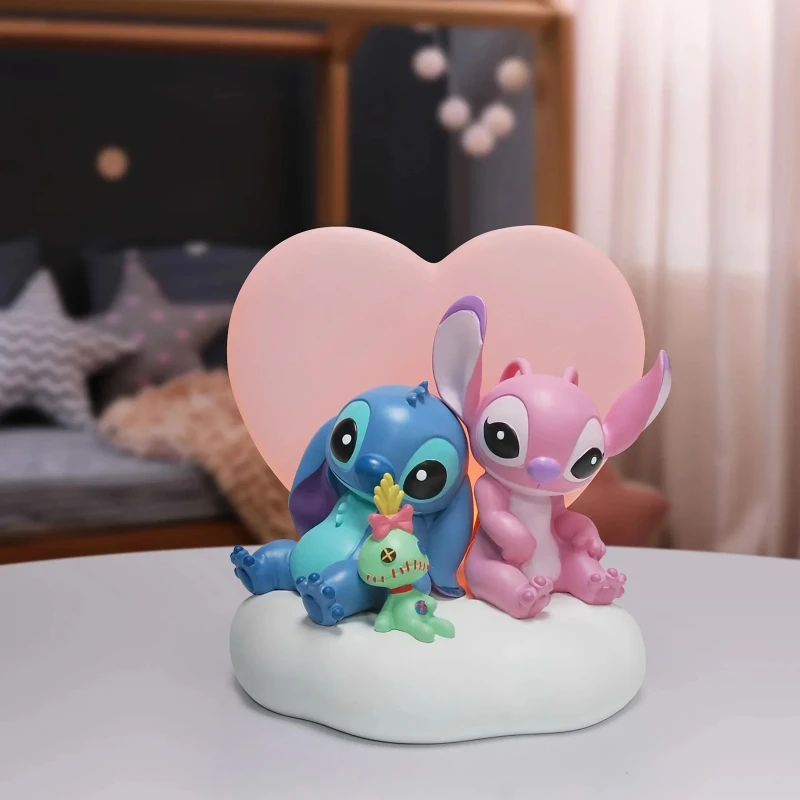 Image of Enesco Grand Jester Studios Disney Flocked Kissing Stitch & Angel Collectible Figurine (9cm)