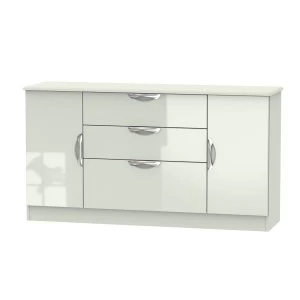 Image of Indices 3-Drawer, 2-Door Wide TV Unit - Beige