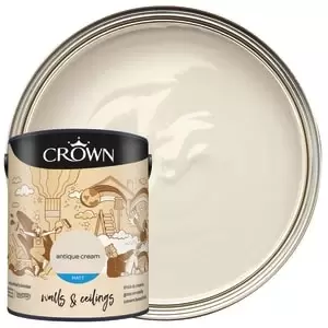 Image of Crown Matt Emulsion Paint - Antique Cream - 5L