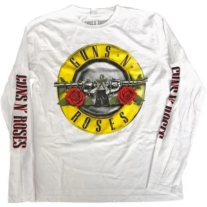Image of Guns N' Roses - Classic Logo Unisex Small T-Shirt - White