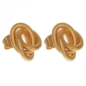 Image of Ladies Olivia Burton Gold Plated Sterling Silver Forget Me Knot Knotted Stud Earrings