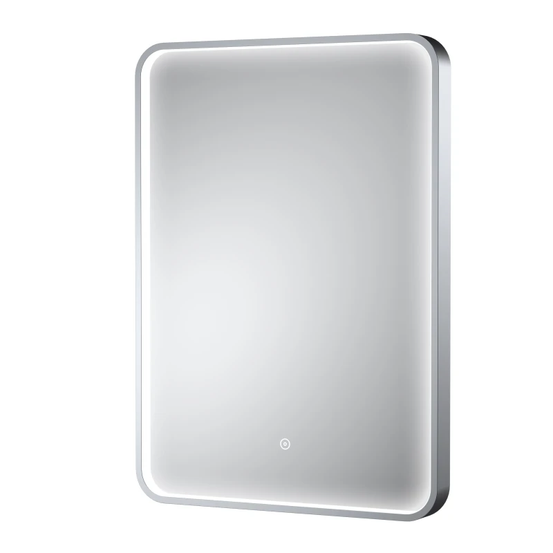 Image of Balterley Inset Framed LED Touch Sensor Mirror De-mister Pad 700 x 500mm Chrome Silver