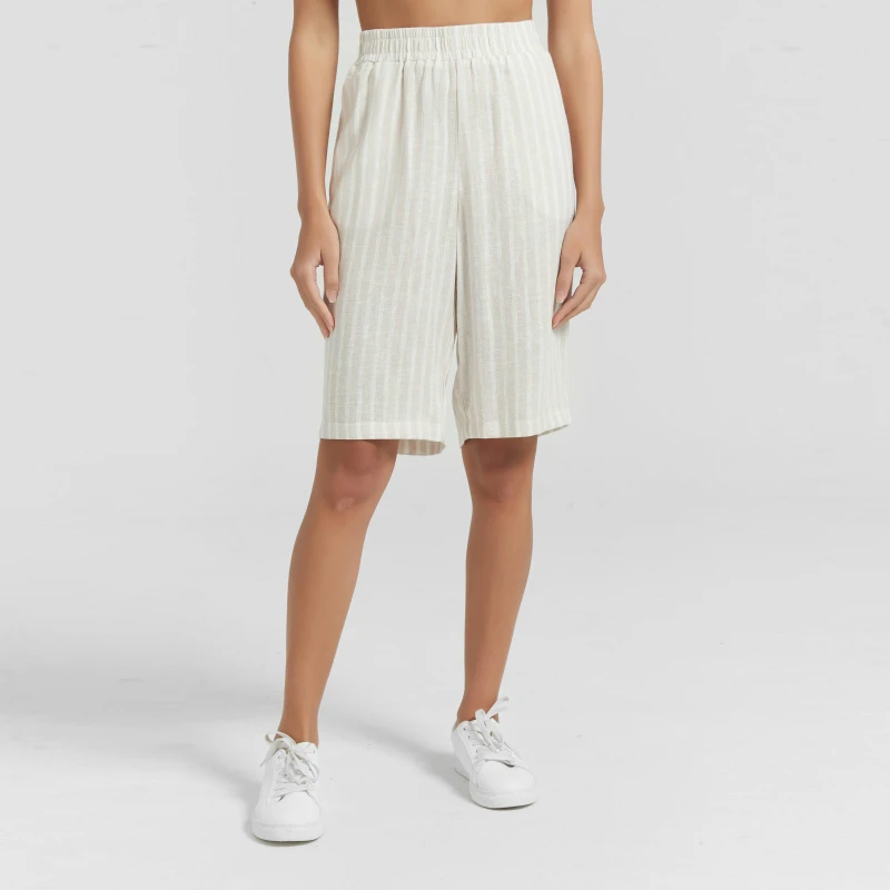 Image of Be You Linen Shorts - Beige Beige 8