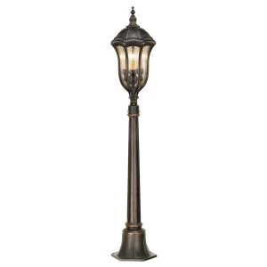 Image of 3 Light Outdoor Bollard Light Walnut IP44, E14