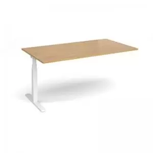 Image of Elev8 Touch boardroom table add on unit 1800mm x 1000mm - white frame