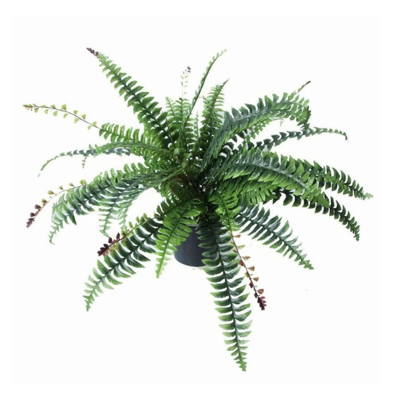 Image of Leaf 60cm Leaf Design UK Realistic Large Artificial Foliage Plant with Pot Green unisex