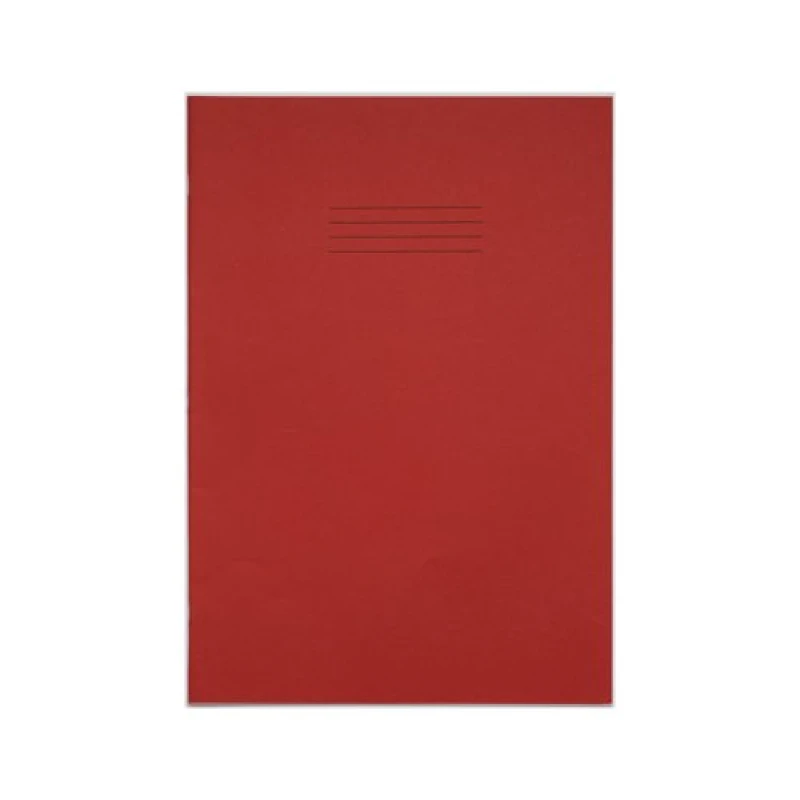 Image of Rhino A4+Exercise Book 8mm Ruled 80 Pages Red (50 Pack) VDU080-200-4