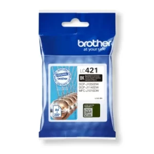 Image of Brother LC421BK Black Ink Cartridge (Original)