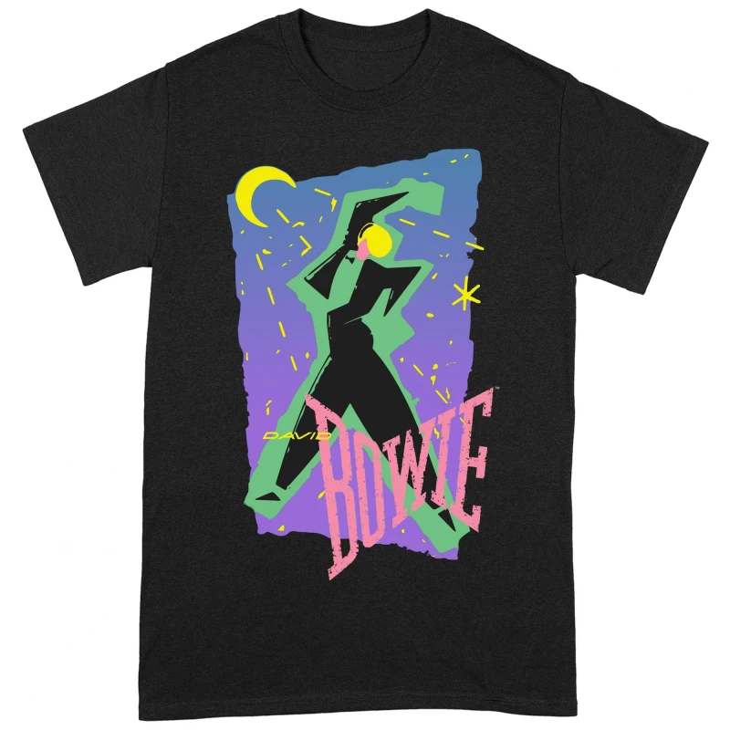 Image of David Bowie David Bowie Men Moonlight Dance T-Shirt in Black Size: Small Black S Male 5059958516397