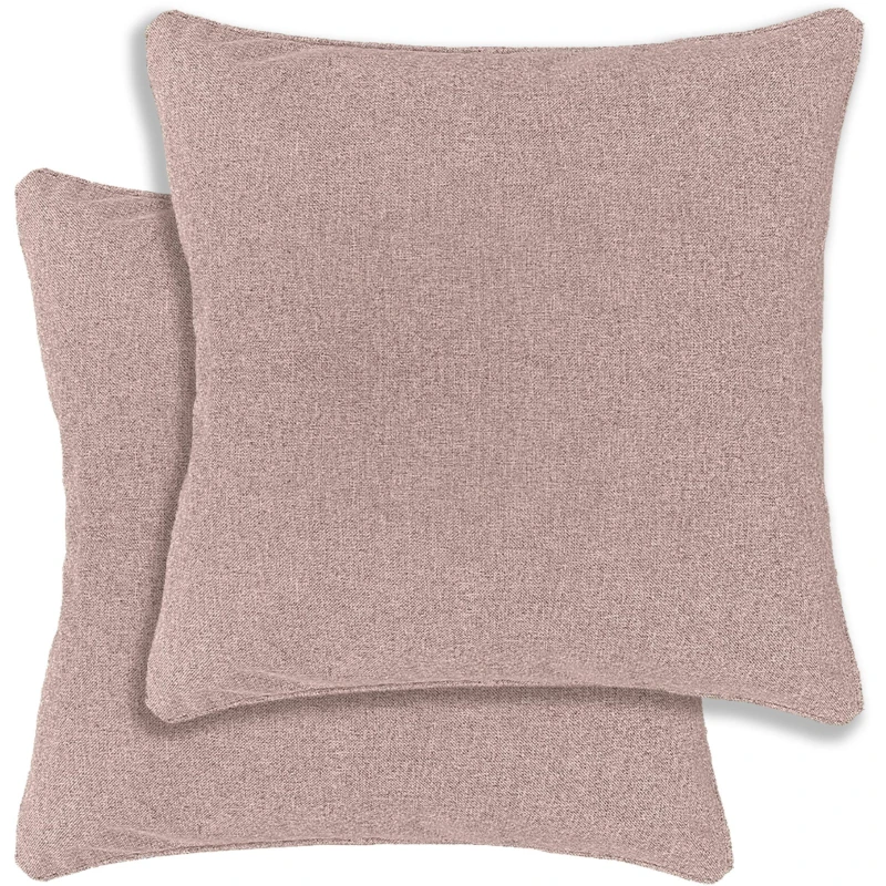 Image of Enhanced Living Austin/Dallas Textured Pair of Cushion Covers Blush unisex 43x43cm